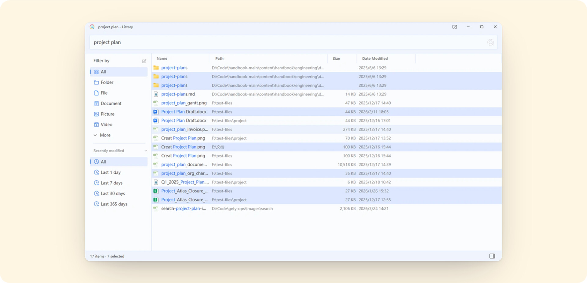 Listary V7 Beta 发布了,新增主动推荐、新预览面板、新主题色、全新引擎等功能。 9 Listary V7 Beta 发布了,新增主动推荐、新预览面板、新主题色、全新引擎等功能。 9